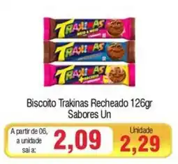 Spani Atacadista Biscoito Trakinas Recheado Sabores Un oferta
