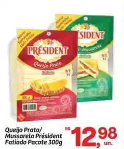 Fort Atacadista Queijo Prato/ Mussarela Président Fatiado Pacote oferta