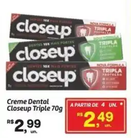 Fort Atacadista Creme Dental Closeup Triple oferta