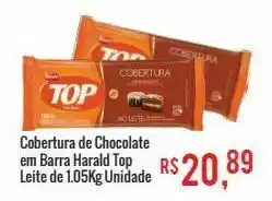 Mart Minas Cobertura de chocolate em barra harald top leite de 1.05kg oferta