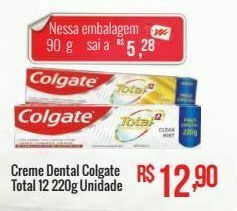 Mart Minas Creme dental colgate total 12 220g oferta