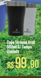 Copo térmico arell 500ml s/ tampa unidade
