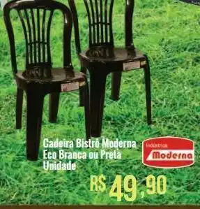 Mart Minas Cadeira bistrô moderna eco branca ou preta unidade oferta