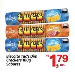 Fort Atacadista Biscoito Tuc's Dim Crackers Sabores oferta