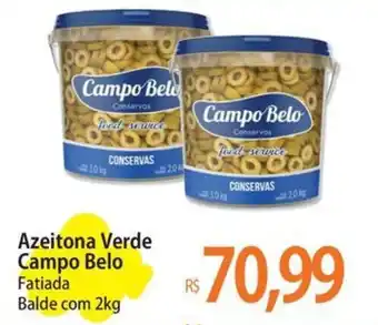 Azeitona Verde Campo Belo Fatiada Balde