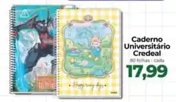 Supermercados Andreazza Caderno Universitário Credeal oferta