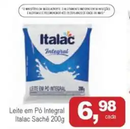 Mineirão Atacarejo Leite em Pó Integral Italac Sachê oferta