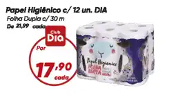 Dia Papel Higiênico c/ 12 un. DIA oferta