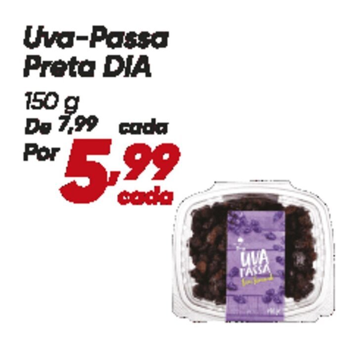 Dia Uva-Passa Preta DIA oferta