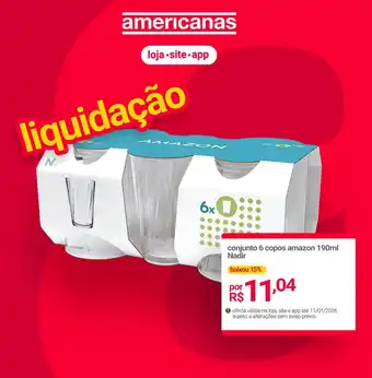 Conjunto 6 copos amazon Nadir