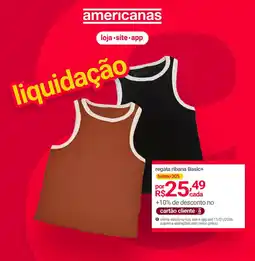 Lojas Americanas regata ribana Basic+ oferta