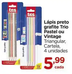 Carrefour Lápis preto grafite Trio Pastel ou Vintage oferta