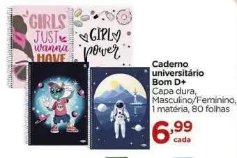 Caderno universitário Bom D+