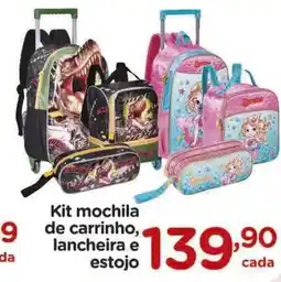 Carrefour Kit mochila de carrinho, lancheira e estojo oferta
