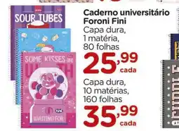 Carrefour Caderno universitário Foroni Fini 1 matéria, 80 folhas oferta