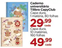 Carrefour Caderno universitário Tilibra CapyClub oferta