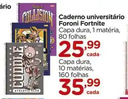 Carrefour Caderno universitário Foroni Fortnite oferta