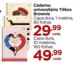 Carrefour Caderno universitário Tilibra Brownie oferta