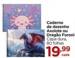 Carrefour Caderno de desenho Axolote ou Dragão Foroni oferta