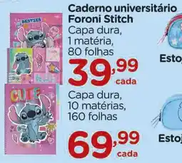 Carrefour Caderno universitário Foroni Stitch oferta