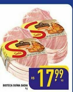 Mercantil Rodrigues Bisteca suina sadia oferta
