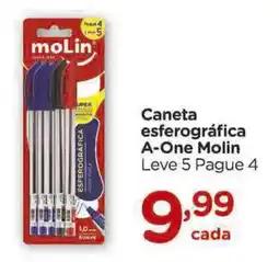 Carrefour Caneta esferográfica A-One Molin oferta