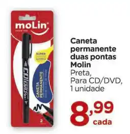 Carrefour Caneta permanente duas pontas Molin oferta