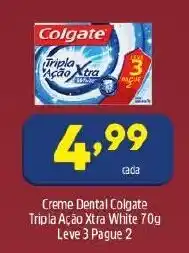 Arena Atacado Creme Dental Colgate Tripla Acao Xtra White 70g Leve 3 Pagur 2 oferta