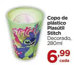 Carrefour Copo de plástico Plasútil Stitch oferta