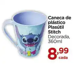 Carrefour Caneca de plástico Plasútil Stitch Decorada, oferta