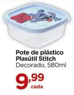 Carrefour Pote de plástico Plasútil Stitch Decorado, oferta