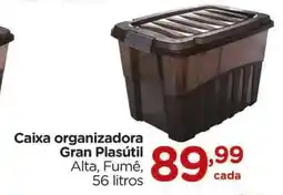 Carrefour Caixa organizadora Gran Plasútil Alta, Fumê, oferta