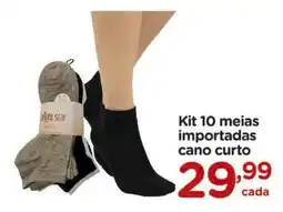 Carrefour Kit 10 meias importadas cano curto oferta