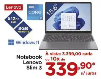 Notebook Lenovo Slim 3