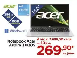 Carrefour Notebook Acer Aspire 3 N305 oferta