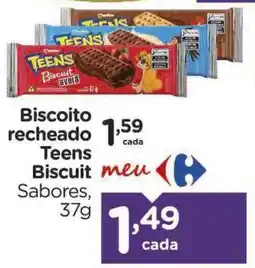 Carrefour Biscoito recheado Teens Biscuit meu Sabores, oferta