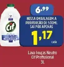 Arena Atacado Lava Loucas Neutro Cif Profissional 3L oferta