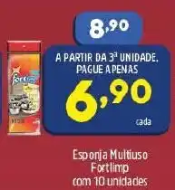 Arena Atacado Esponja Multiuso Fortlimp com 10 unidades oferta
