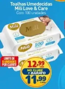 Rede Bom Lugar Toalhas Umedecidas Mili Love & Care oferta