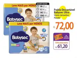 Atacadão Fralda Descartável Babysec Ultra oferta