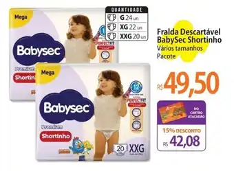 Fralda Descartável BabySec Shortinho