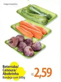 Atacadão Beterraba/ Cenoura/ Abobrinha Bandeja oferta