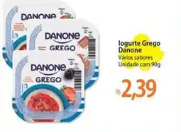 Atacadão logurte Grego Danone Vários sabores Unidade oferta