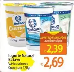 Atacadão logurte Natural Batavo Vários sabores Copo oferta