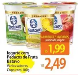 Atacadão logurte com Pedaços de Fruta Batavo oferta