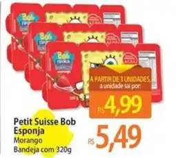 Atacadão Petit Suisse Bob Esponja Morango Bandeja oferta