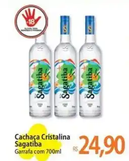 Atacadão Cachaça Cristalina Sagatiba Garrafa oferta