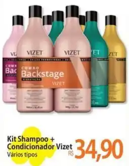 Atacadão Kit Shampoo + Condicionador Vizet Vários tipos oferta