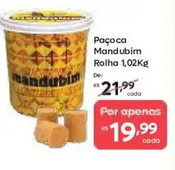 Barbosa Supermercados Paçoca Mandubim Rolha oferta