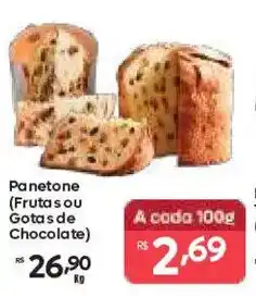 Barbosa Supermercados Panetone (Frutasou Gotas de Chocolate) oferta